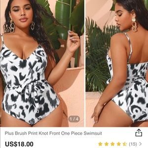 White one piece bathing suit